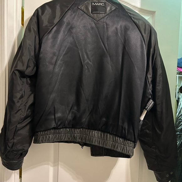 Andrew Marc Leather bomber jacket Large - Picture 2 of 5